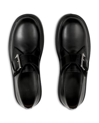 Glazed Leather Derby Shoes