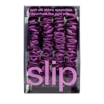 Pure Silk Back to Basics Skinny Scrunchies, Set of 4