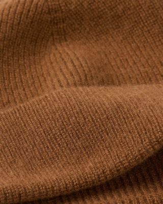 Cashmere Ribbed Turn Up Beanie