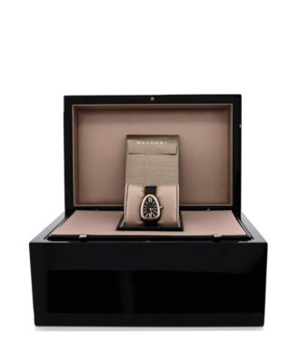 Serpenti Seduttori Quartz Watch in Ceramic and Rose Gold with Diamond Bezel 25mm