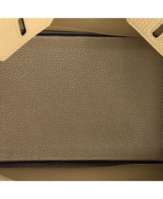 Birkin 25 Handbag Brown Togo with Palladium Hardware