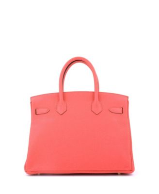 Birkin 30 Handbag Pink Clemence with Gold Hardware