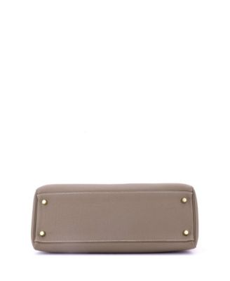 Kelly 32 Handbag Grey Togo with Gold Hardware