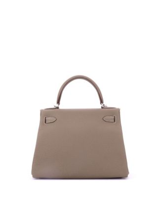Kelly 28 Handbag Grey Togo with Palladium Hardware