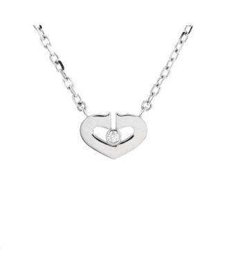 Pre-Owned Cartier - XS C Heart de Cartier Pendant Necklace 18K White Gold with Diamond