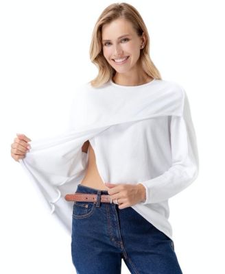 Let Loose Crossover Long Sleeve Maternity Nursing Knit Sweater