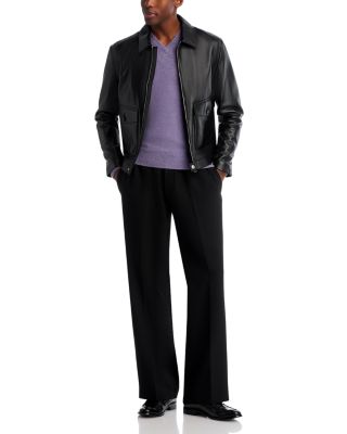 Heather Purple Cashmere V-Neck Sweater - Exclusive