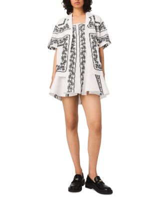 Short-Sleeve Embroidered Shirt