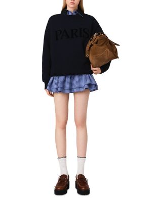 Paris Logo Embossed Sweatshirt