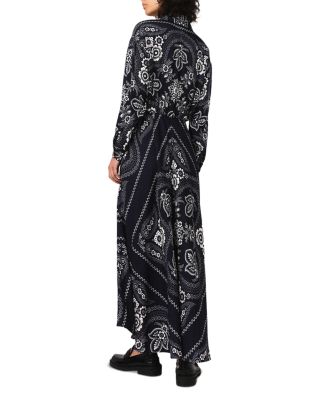 Patterned Flowing Maxi Dress