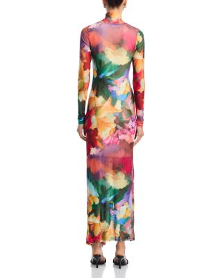 Floral Mesh Maxi Dress - Exclusive