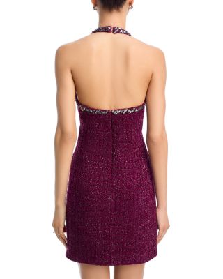 Tweed Halter Mini Dress - Exclusive
