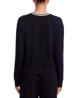 Sonja Fleece Sweatshirt with Stripe