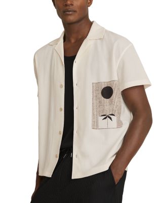 Abstract Printed Cuban Shirt