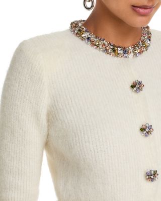 Embellished Crewneck Cardigan
