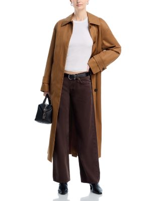 Saige High Rise Relaxed Straight Jeans in Dark Brown