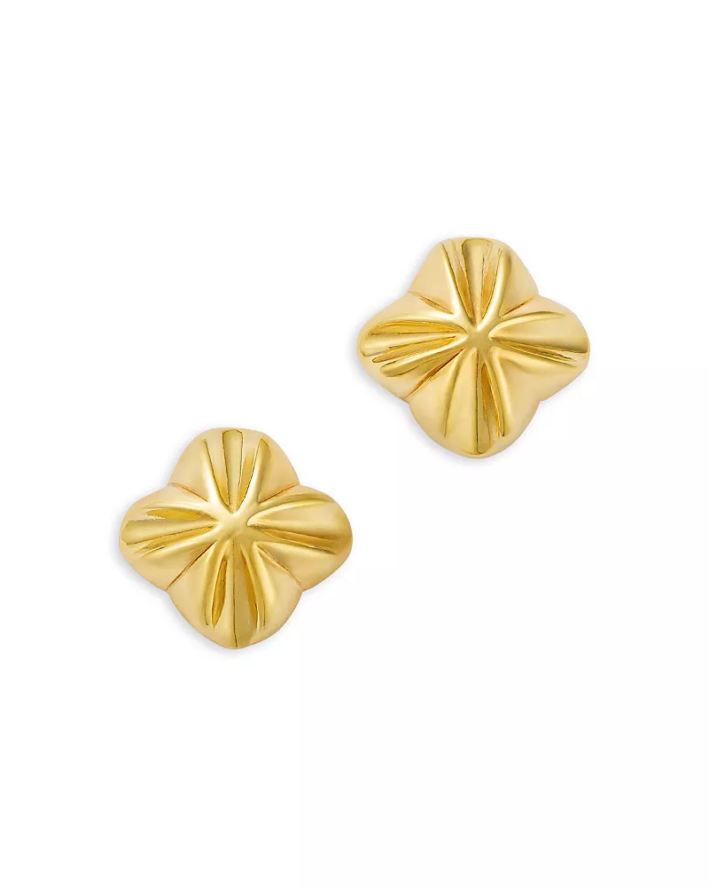 Bloomingdale's Fine Collection Flower Button Stud Earrings in 14K Yellow Gold