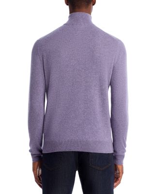 Heather Purple Cashmere Quarter-Zip Sweater - Exclusive