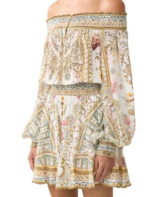 Silk Off-the-Shoulder Dress