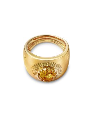 Citrine Statement Ring in 14K Yellow Gold