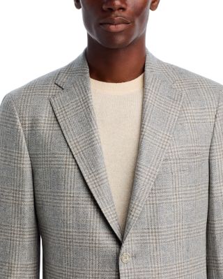 Tonal Plaid Unstructured Slim Fit Sport Coat