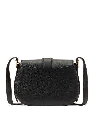 Nouveau Textured Leather Mini Saddle Bag