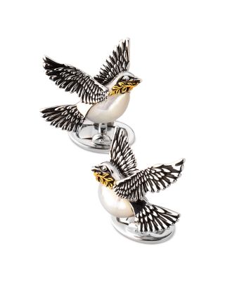 Peace Dove Sterling Silver Cufflinks