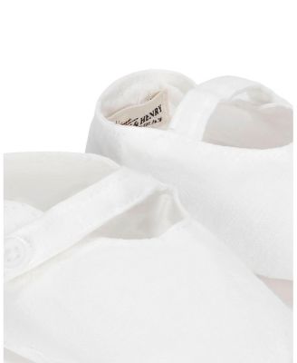 Unisex Linen Bow Front Soft Shoe - Baby