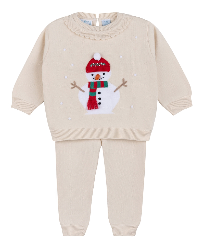 Feltman Brothers Girls' Holiday Snowman Knit Set - Baby, Little Kid