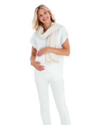 Handy Crossover Short Sleeve Cotton Maternity/Nursing Top