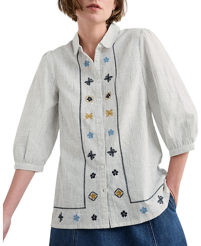 Seasalt Cornwall Women's Hope Cottage Embroidered Blouse