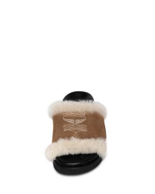 Women's Teddy Bare Shearling Slide Sandals