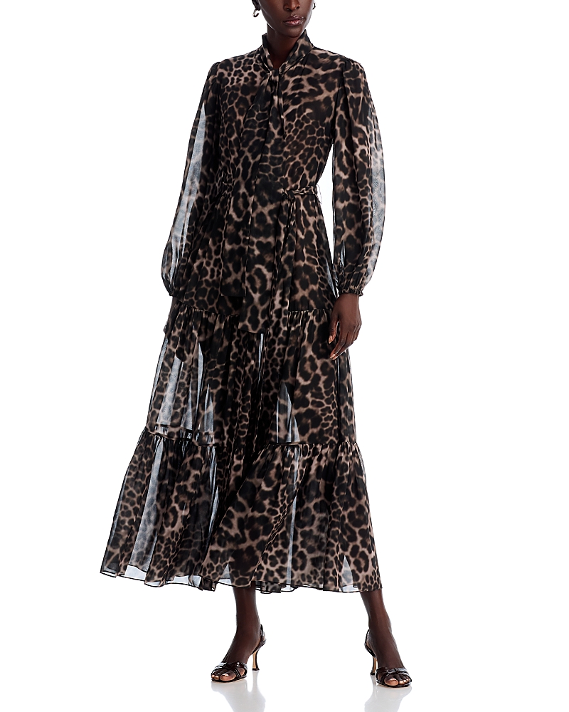 Kobi Halperin Baird Tiered Animal-print Maxi Dress In Animal Print