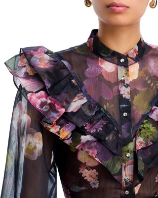 Floral Ruffled Blouse - Exclusive