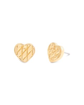 Signature Quilted Heart Bag Stud Earrings