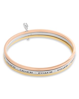 Signature Safety Pin Safety Pin Bangle Bracelets, Set of 3