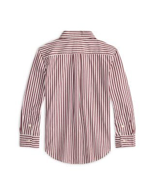 Boys' Striped Cotton Poplin Shirt - Little Kid