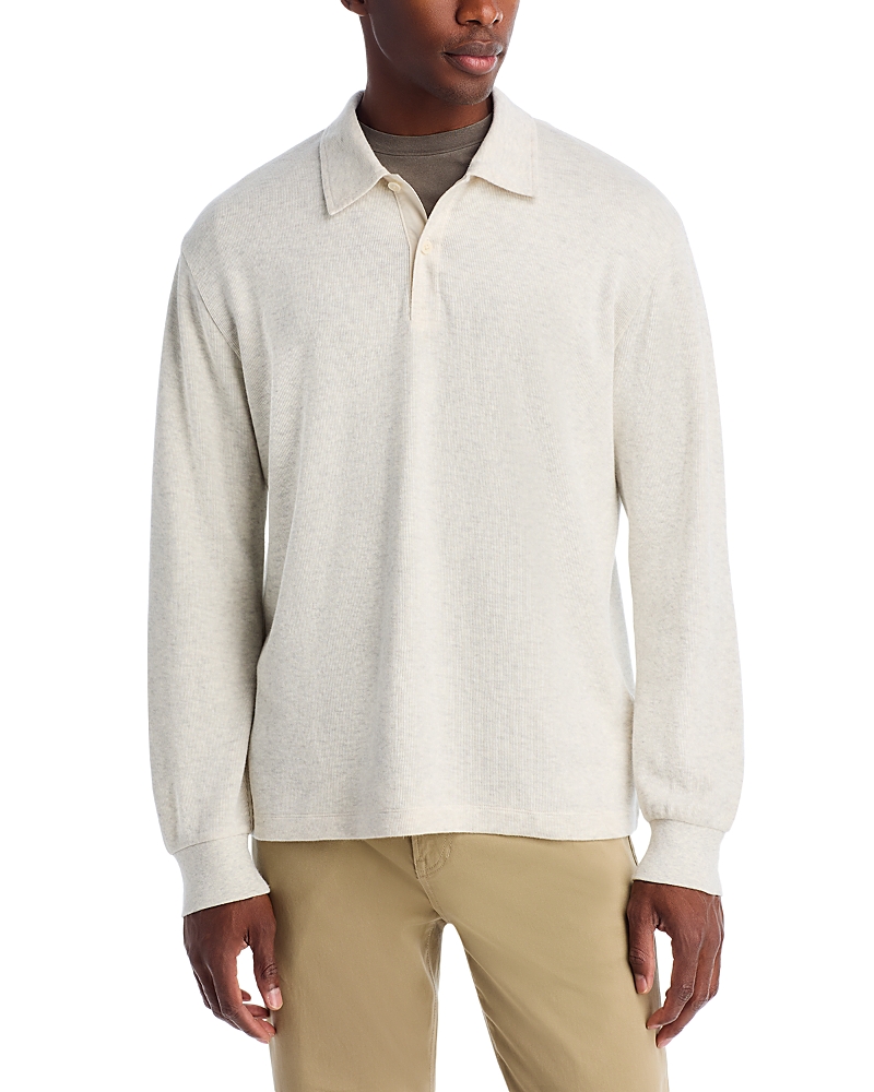 Madewell French Rib Long Sleeve Polo In Yellow
