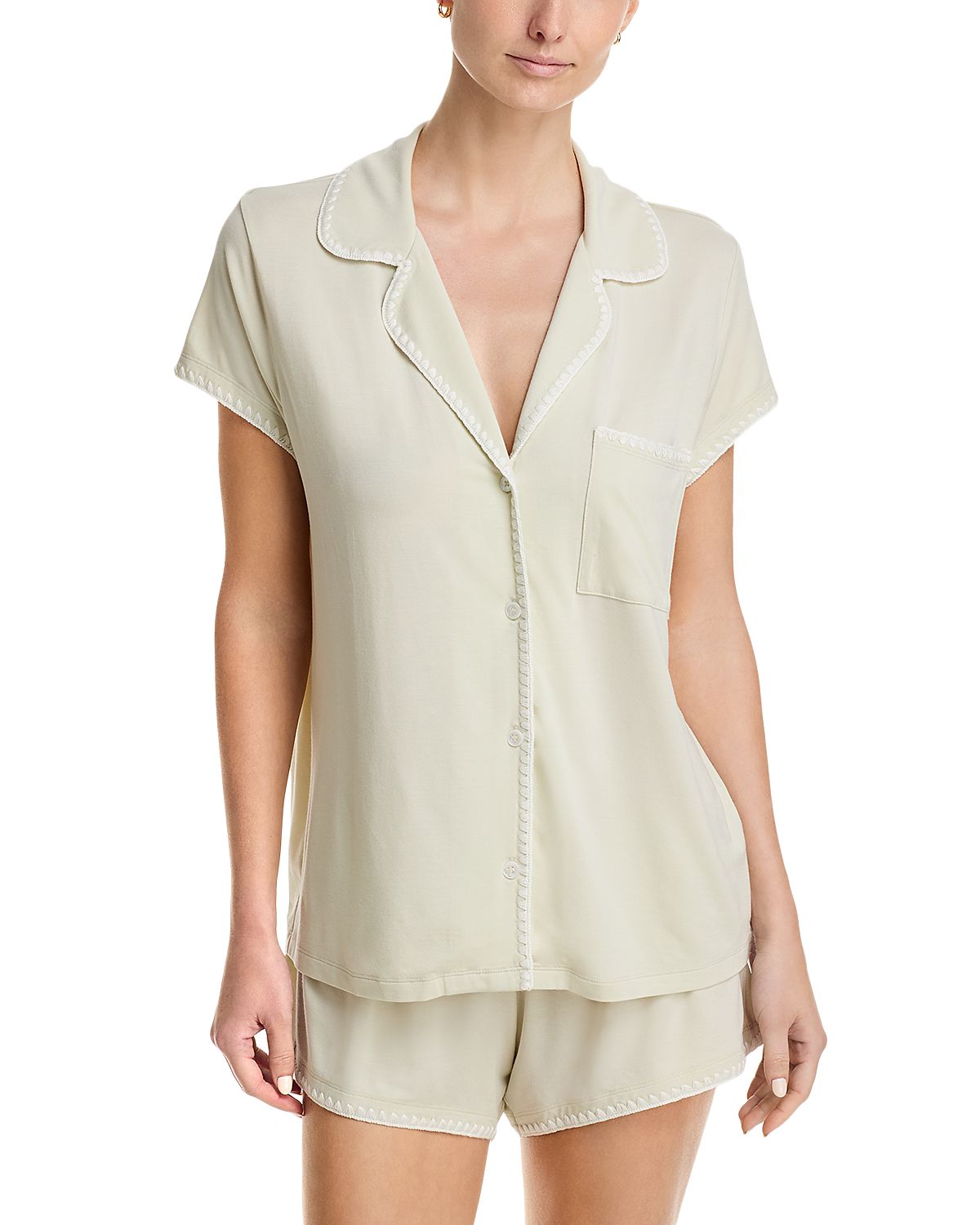 Eberjey Frida Whipstitch Short Pajama Set