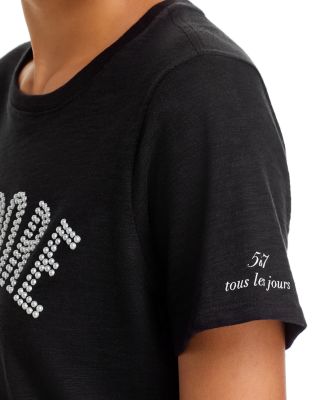 Faux Pearl Jadore Shrunken Tee