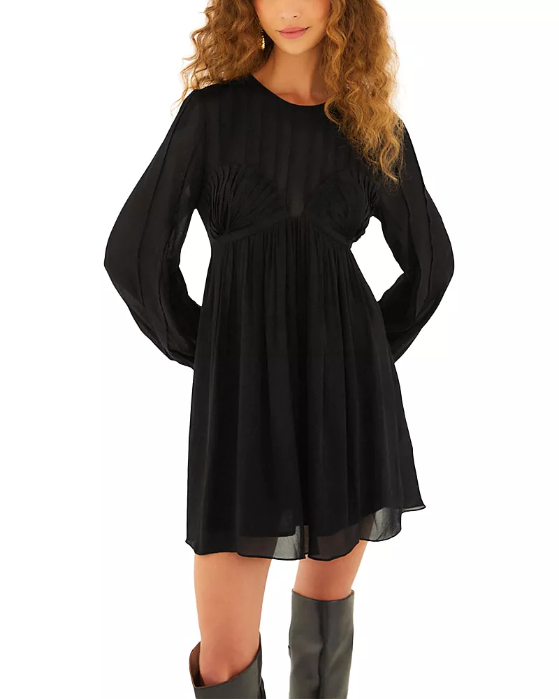 Farm Rio Pleated Mini Dress