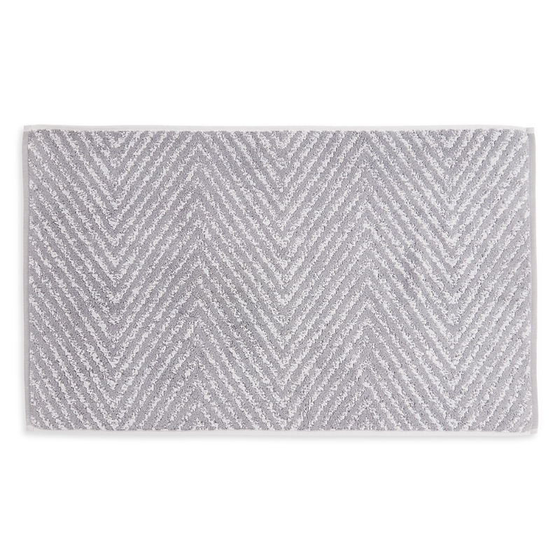 Hudson Park Collection Palermo Chevon Bath Mat In Gray