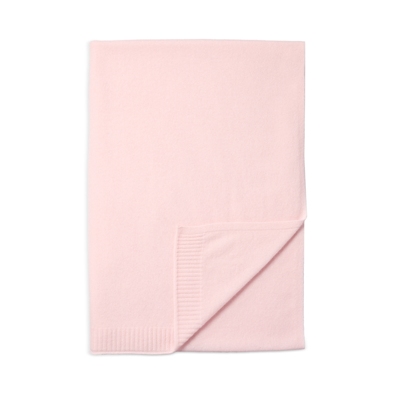 Aqua 100% Cashmere Throw Blanket - Exclusive In Pink
