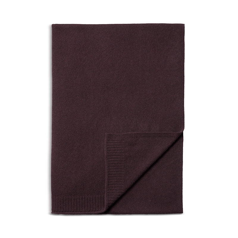 Aqua 100% Cashmere Throw Blanket - Exclusive In Brown