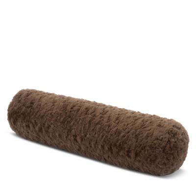 Sheepskin Faux Fur Decorative Bolster Pillow, 8&amp;quot; x 30&amp;quot; - Exclusive