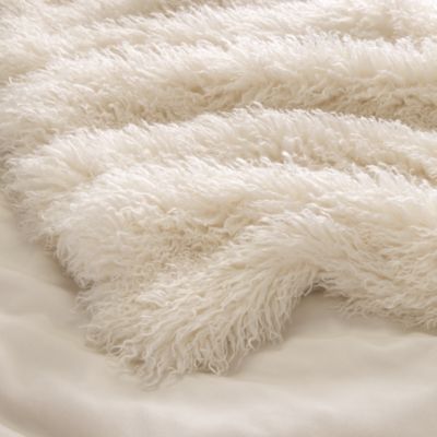 Mongolian Faux Fur Throw Blanket - Exclusive