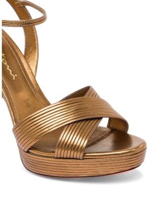  Women's Leather High-Heel Sandal
