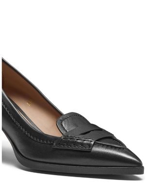 Women&#39;s Leather Mid-Heel Pumps
