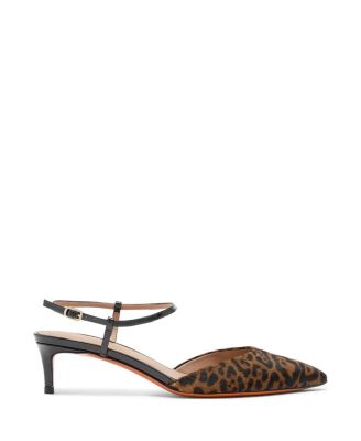  Women&#39;s Animal-Print Cavallino Mid-heel Slingback