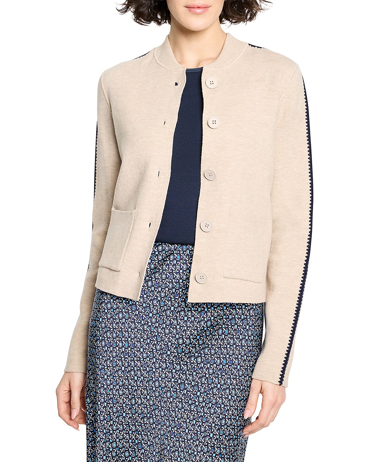 Nic+Zoe Dashing Dusk Knit Bomber Jacket
